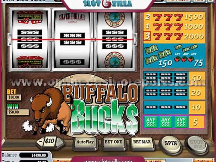 Buffalo Bucks Spelautomater Skärmdump