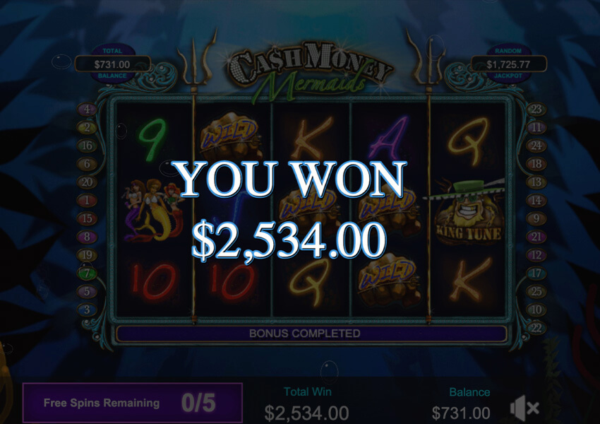 Cash Money Mermaids Slot Screenshot