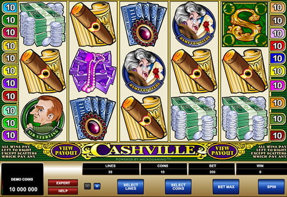 Cashville es una pÃ¡gina web sobre casinos. Captura de pantalla