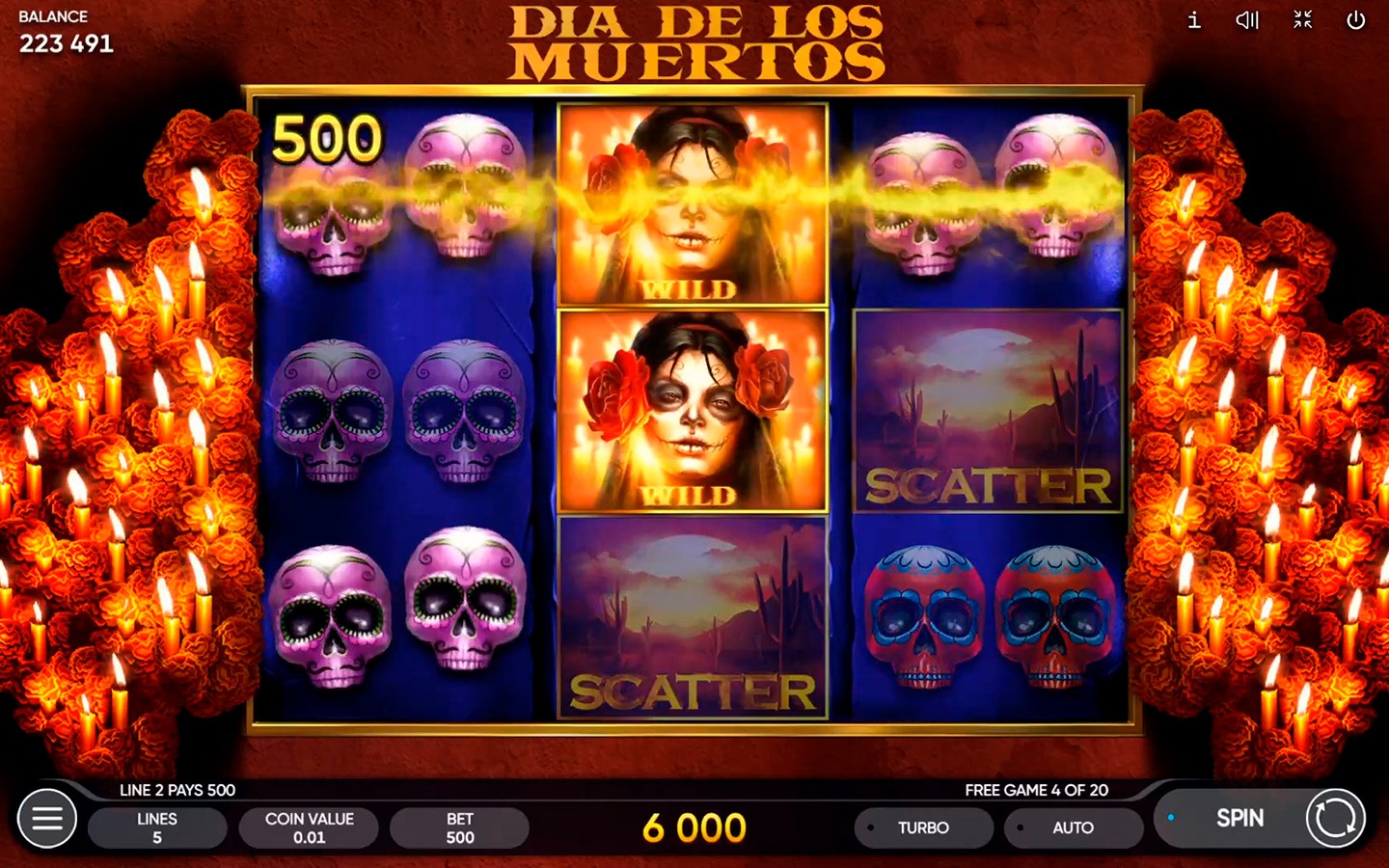 Slot di Dia De Los Muertos (Giorno dei Morti) Schermata