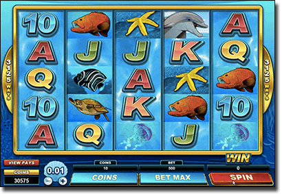 Dolphin Quest Slot es una tragamonedas temÃ¡tica de delfines. Captura de pantalla