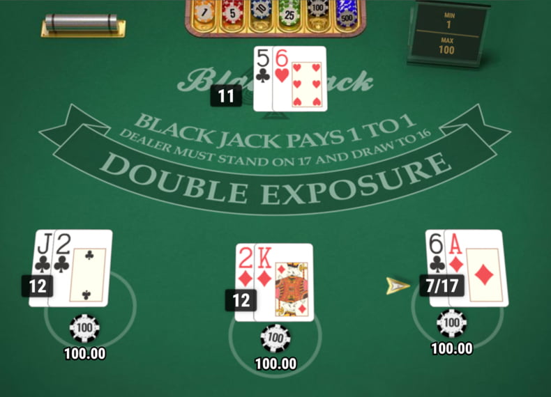 Double Exposure Blackjack Screenshot