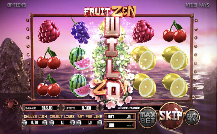 Fruit Zen est une machine Ã  sous d'arcade Capture d'écran