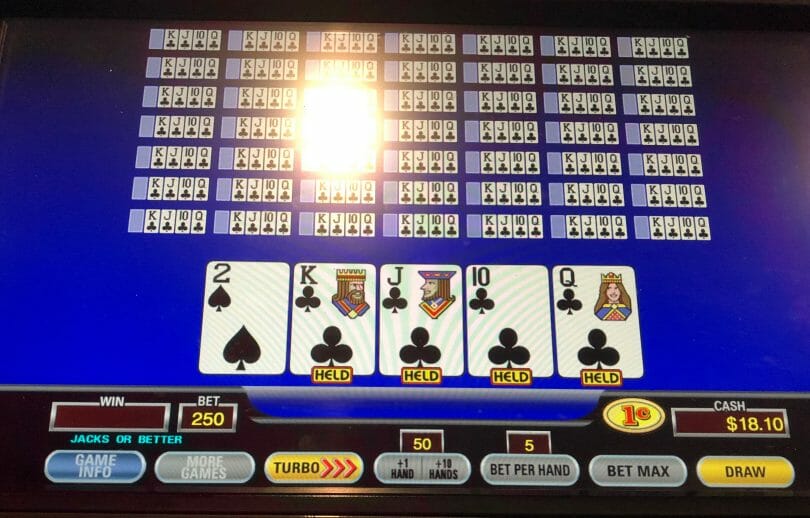 Jacks or Better 50 Hand Video Poker Screenshot