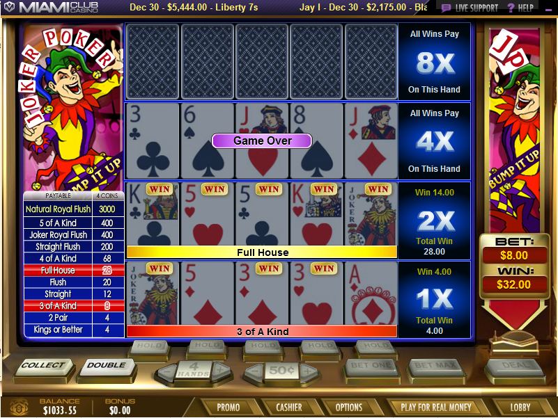 Joker Poker Avanzalo Schermata