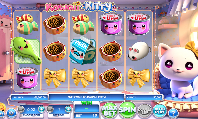 Kawaii Kitty Spielautomat Screenshot