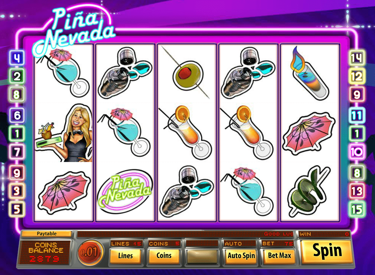 Pina Nevada (auf Deutsch Ã¼bersetzt: Ananas Nevada) ist eine Website Ã¼ber Casinos. Screenshot