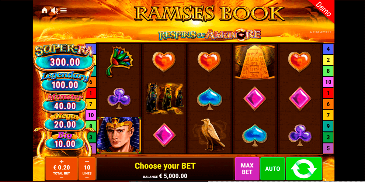 Ramesses Riches Spielautomaten Screenshot